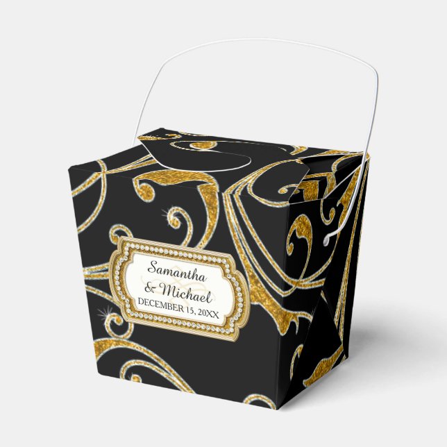 Ballotins Ballotin Glam Old Hollywood Regency Cravate noire (Verso)