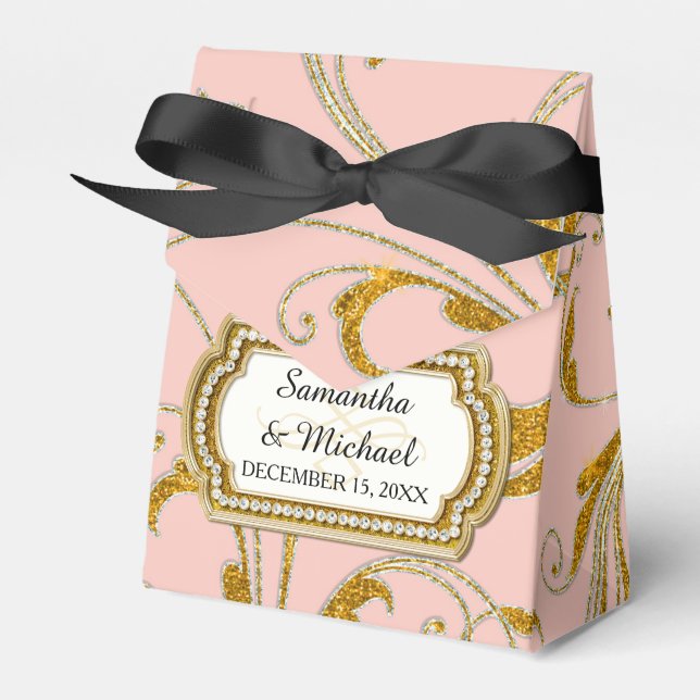 Ballotins Ballotin Glam Old Hollywood Regency Cravate noire (Verso)