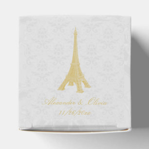 Ballotins Ballotin Gold Eiffel Tower Mariage damassé