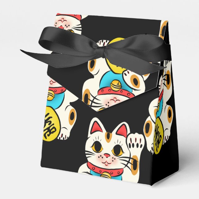 Ballotins Ballotin japonais du kimono motif maneki neko (Verso)