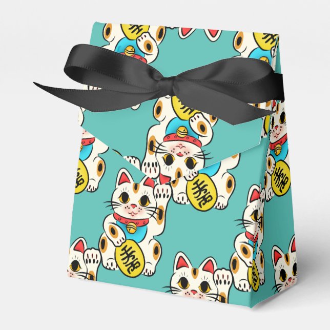 Ballotins Ballotin japonais du kimono motif maneki neko (Verso)