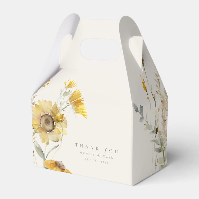 Ballotins Ballotin mariage de automne Merci, tournesol (Verso)