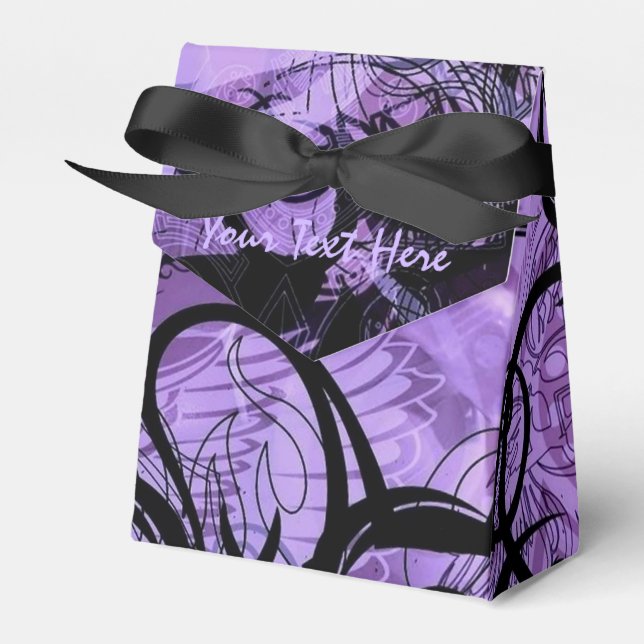 Ballotins Ballotin Motif personnalisé violet et noir (Verso)