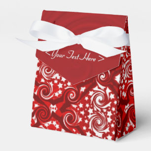 Ballotins Ballotin Motif Red Stars et Swirls