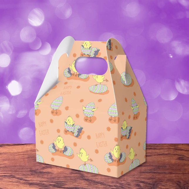 Ballotins Ballotin orange pâle de Pâques (Sweet Easter Chick Orange Favor Box .)