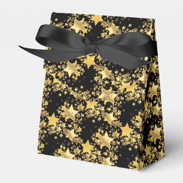 Ballotins Ballotin Party Favoriser Box-Gold Stars (Verso)