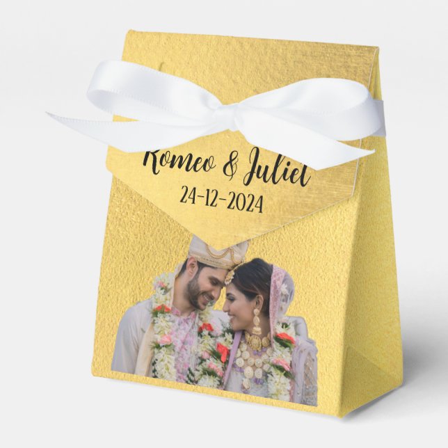 Ballotins Ballotin personnalisé mariage avec ruban (Verso)