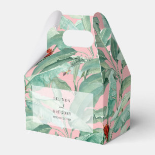 Ballotins Banane rose tropicale Palm Feuille Mariage Favoris