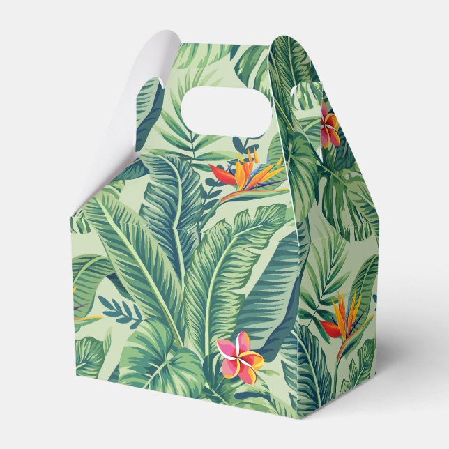 Ballotins Banane tropicale Monstera Palm Feuilles & Fleurs (Arrière)