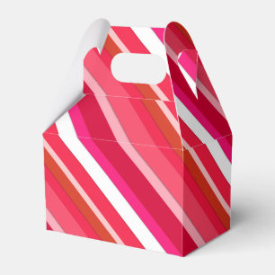 Ballotins Bandes de bonbons en couches - rouge, rose et blan
