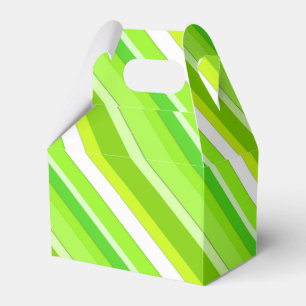Ballotins Bandes de bonbons en couches - vert citron et blan