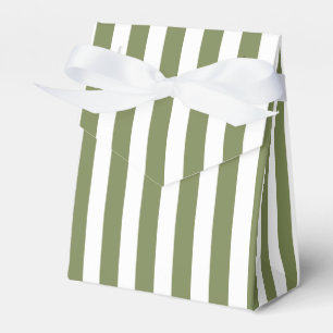 Ballotins Bandes de bonbons vert olive et blanc