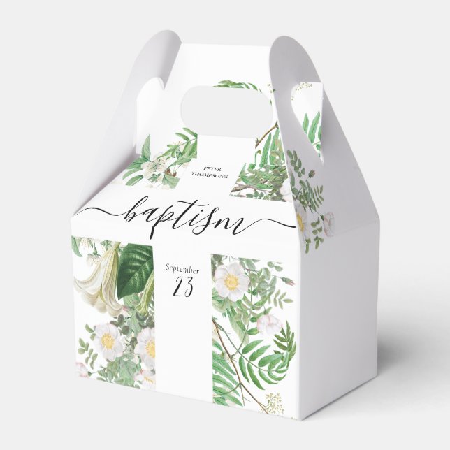 Ballotins Baptême Christening Cross Green Genre Neutre (Verso)