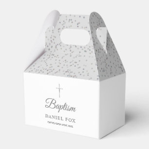 Ballotins Baptême Christening Pailleté d'Argent