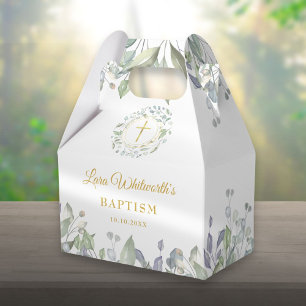Ballotins Baptême Couronne de Laurier Croix Dorée