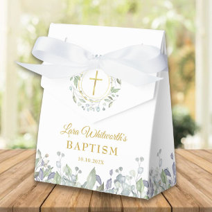 Ballotins Baptême Fleurs Verdure Feuillage