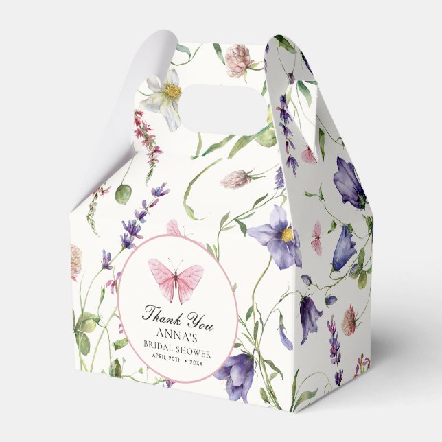 Ballotins Baptême Thème Papillons Aquarelle Fleurs (Verso)