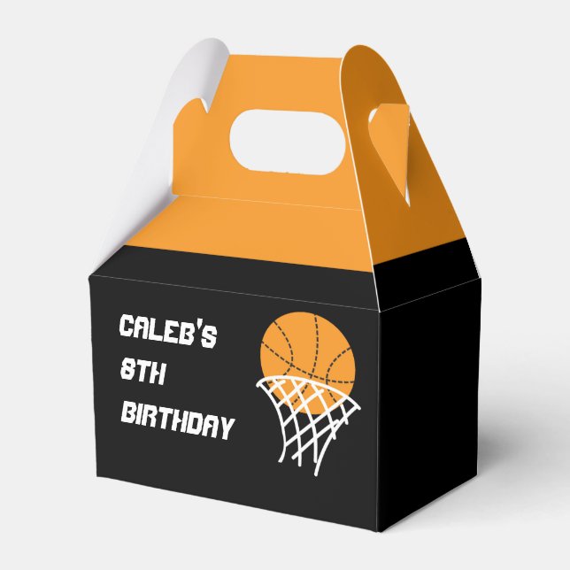 Ballotins Basket-ball Anniversaire de la fête Black Orange B (Verso)