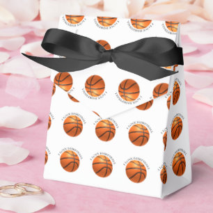 Ballotins Basket en cuir orange et noir personnalisé