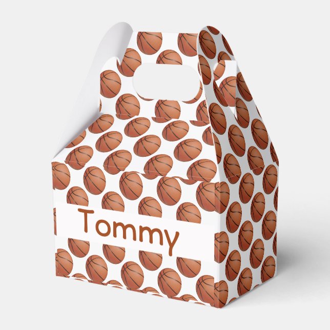 Ballotins Basketball Design Party Favoriser Box (Verso)