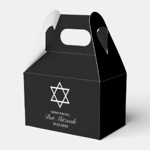 Ballotins Bat mitzvah minimaliste noir blanc moderne