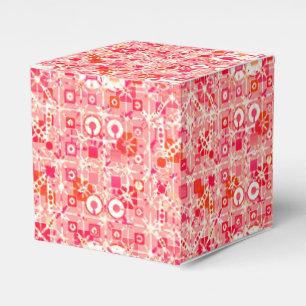 Ballotins Batik tribal - rose corail, orange corail et crème