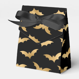 Ballotins Bats d'Halloween en or et noir