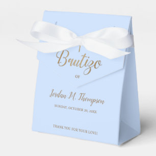 Ballotins Bautizo Croix Bleue Or Croix Espagnol garçon baptê