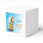 beaux cartes de visite bleus de petit gâteau