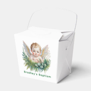 Ballotins Bébé ange à l'aquarelle avec ailes baptême