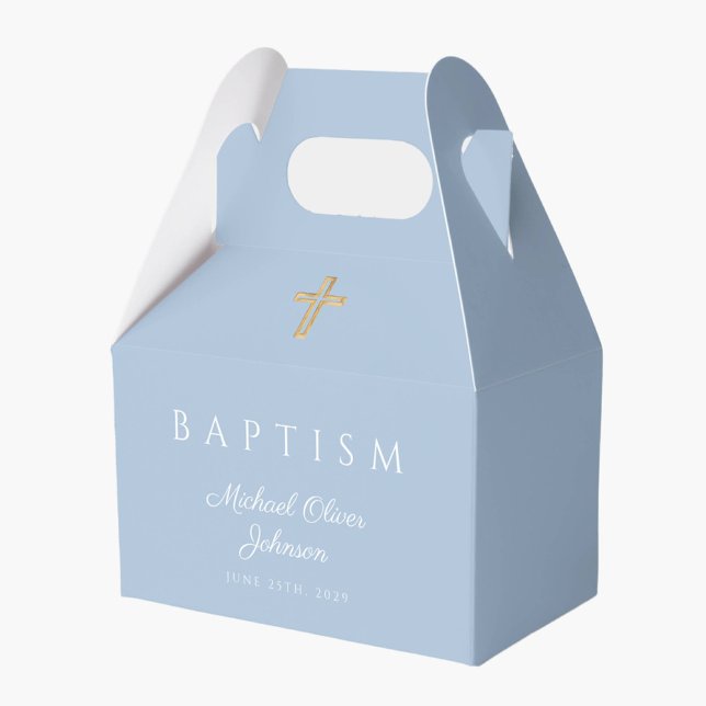 Ballotins Bébé Bleu Croix Religieuse Garçon Baptême (Créateur téléchargé)