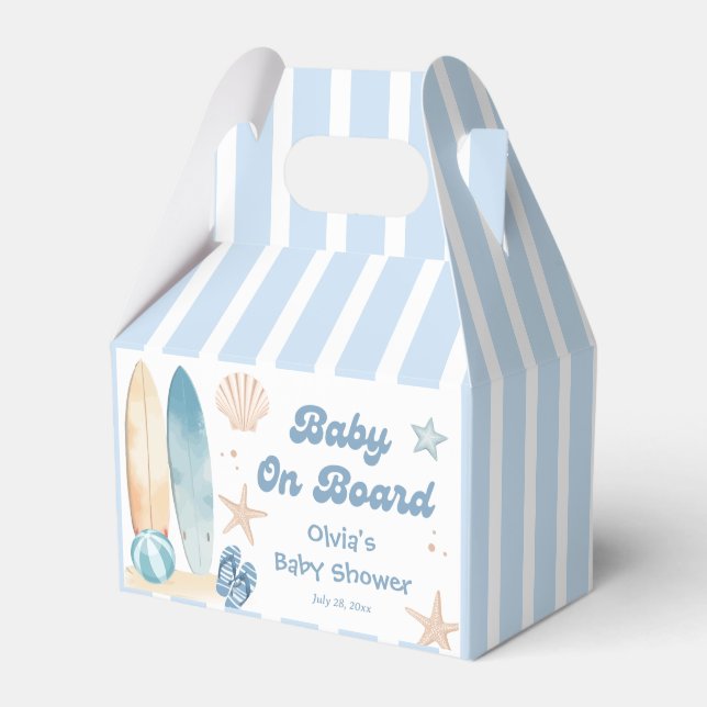 Ballotins Bébé de plage côtière à bord du Baby shower (Verso)