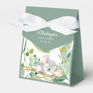 Ballotins Bébé Koala Ours vert et Baby shower gris
