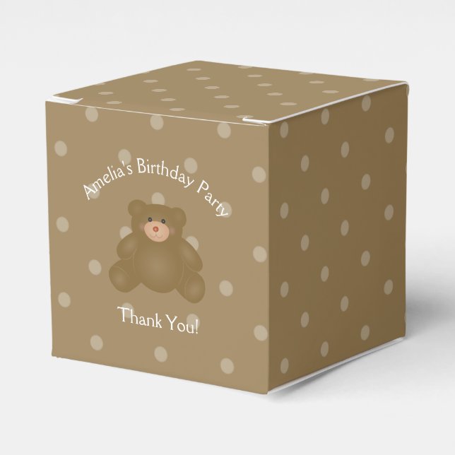 Ballotins Bébé mignon Brown Teddy Bear fête d'anniversaire (Verso)