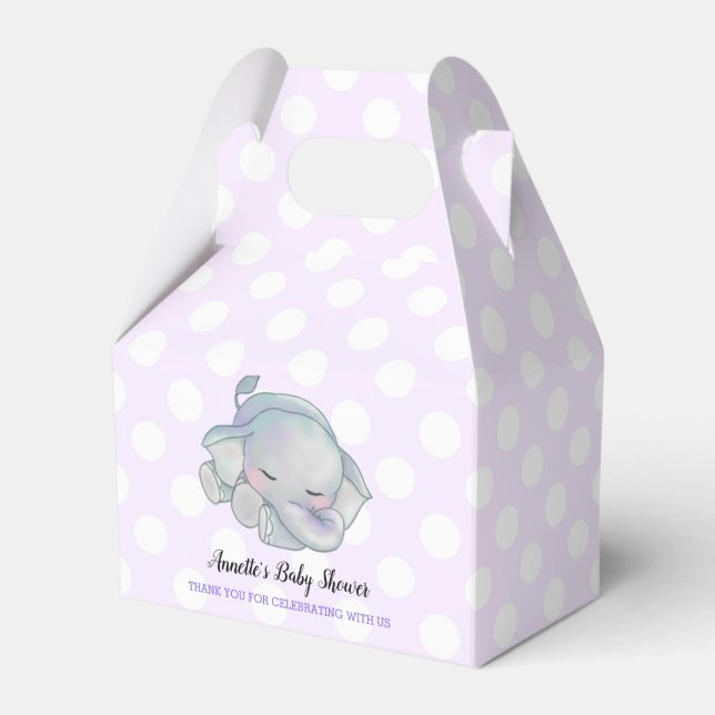 Ballotins Bébé mignon Lavande Pois Baby shower (Verso)
