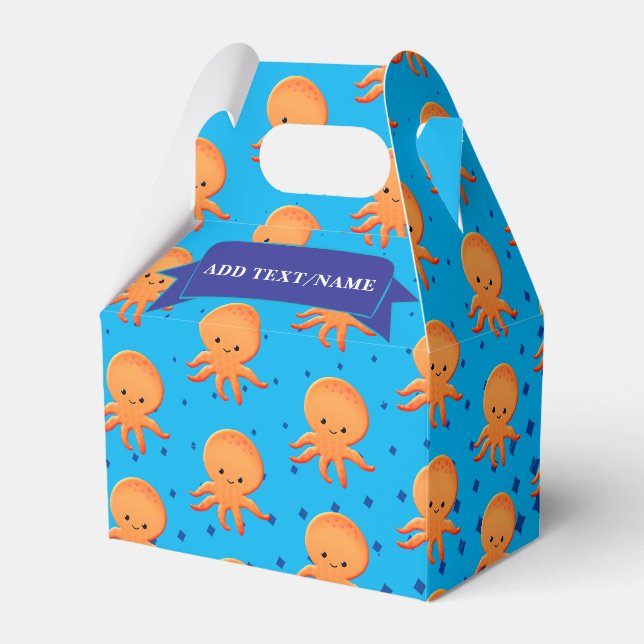 Ballotins Bébé mignon Octopus bleu Océan personnalisé (Verso)