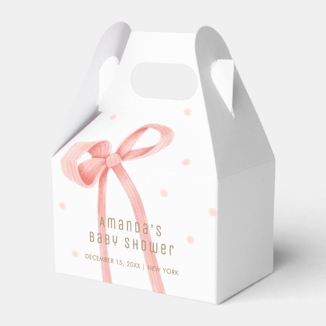 Ballotins Bébé mignon Polka Dot Bow Baby shower (Verso)