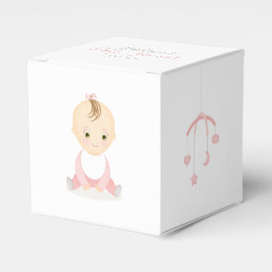 Ballotins Bébé mignonne fille et son Baby shower mobile