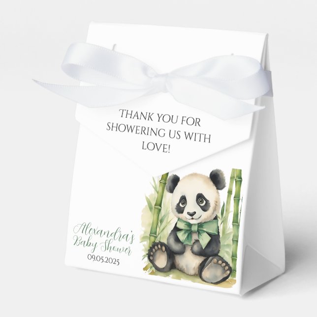 Ballotins Bébé Panda Ours Baby shower neutre de genre (Verso)