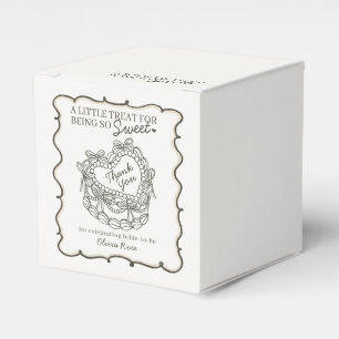 Ballotins Beige Bow Retro Coquette Fête des mariées de gâtea