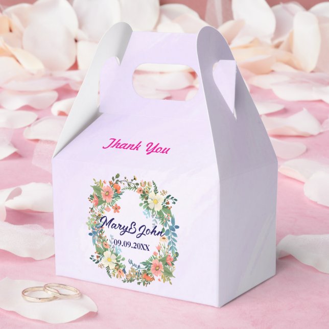 Ballotins Belle couronne rose mariage romantique (Mariage)