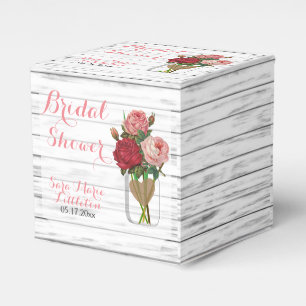 Ballotins Belle Rose Pot Masonné pour Baby Shower de Mariée