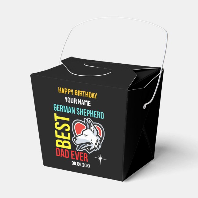 Ballotins Berger allemand papa, Chien papa anniversaire (Verso)