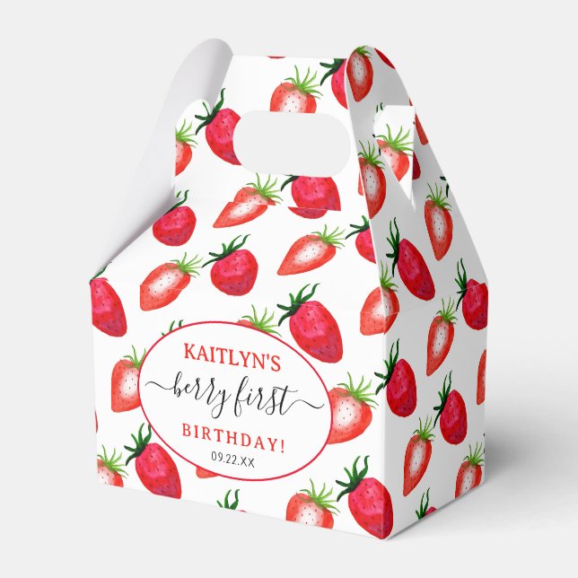 Ballotins Berry aux fraises sucrées Premier 1er anniversaire (Verso)