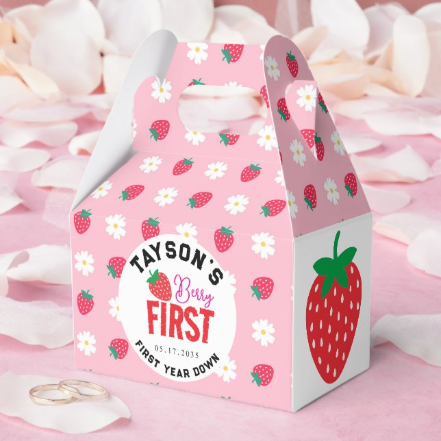 Ballotins Berry Premier anniversaire 1er anniversaire fraise (Mariage)