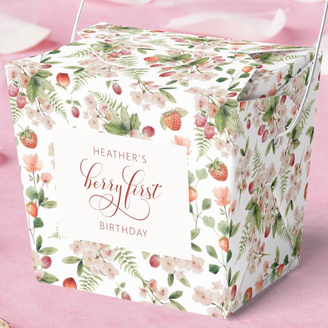 Ballotins Berry Premier Ballotin (Berry First Birthday Floral Favor Box by Painted Paperie
)