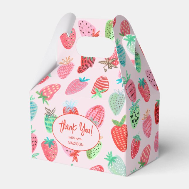 Ballotins Berry Sweet Baby shower fraise (Verso)