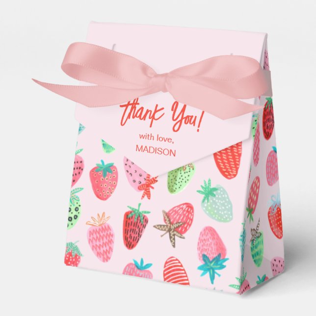 Ballotins Berry Sweet Baby shower fraise (Verso)