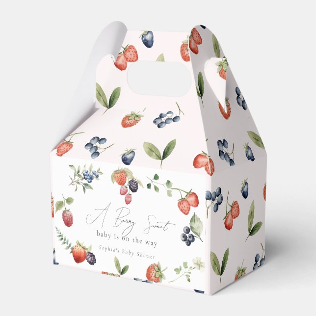 Ballotins Berry Sweet Berries Baby shower fille (Verso)