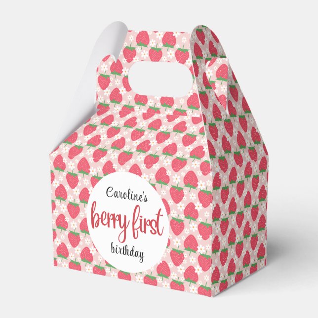 Ballotins Berry Sweet Strawberry 1er fête d'anniversaire (Verso)